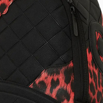 Red Leopard Puffer Dlx Backpack