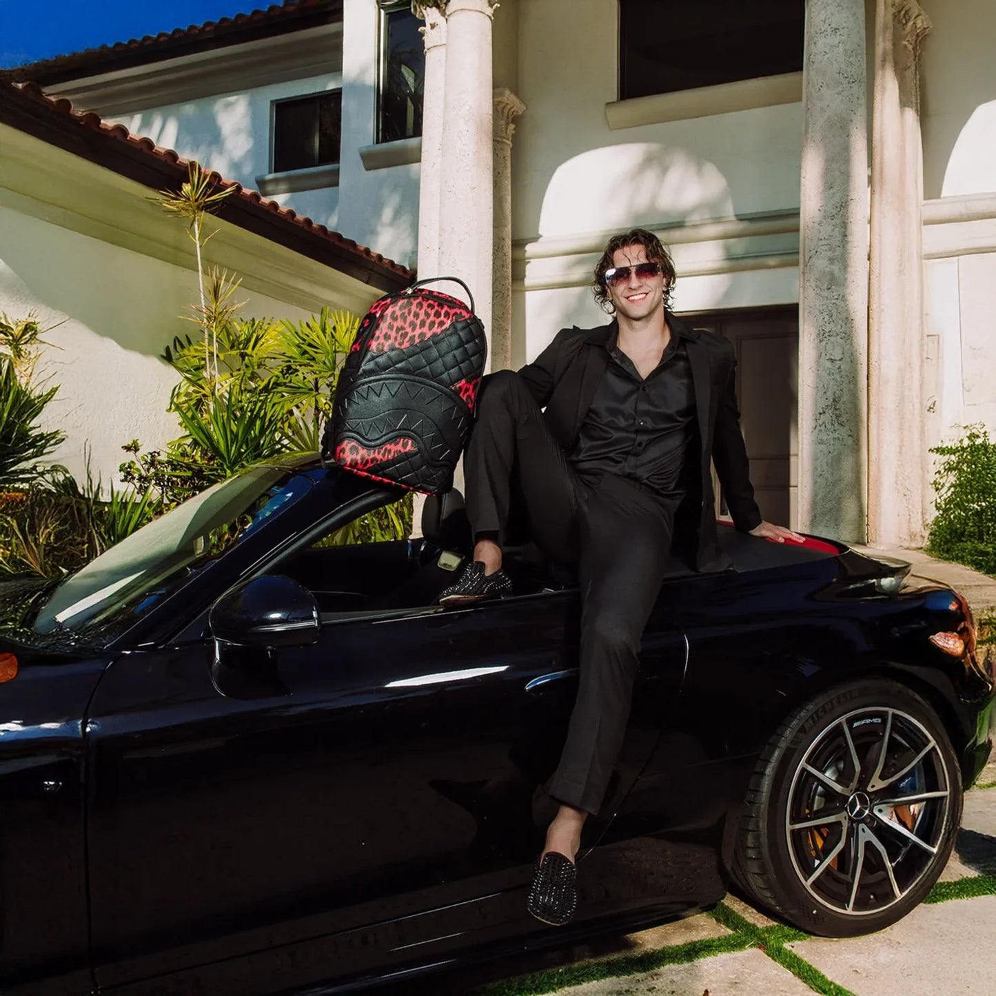 Red Leopard Puffer Dlx Backpack