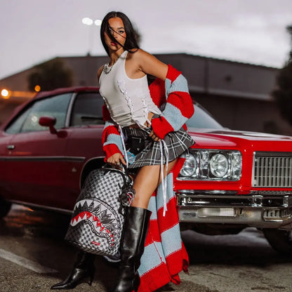 Scribble Dribble Check Backpack