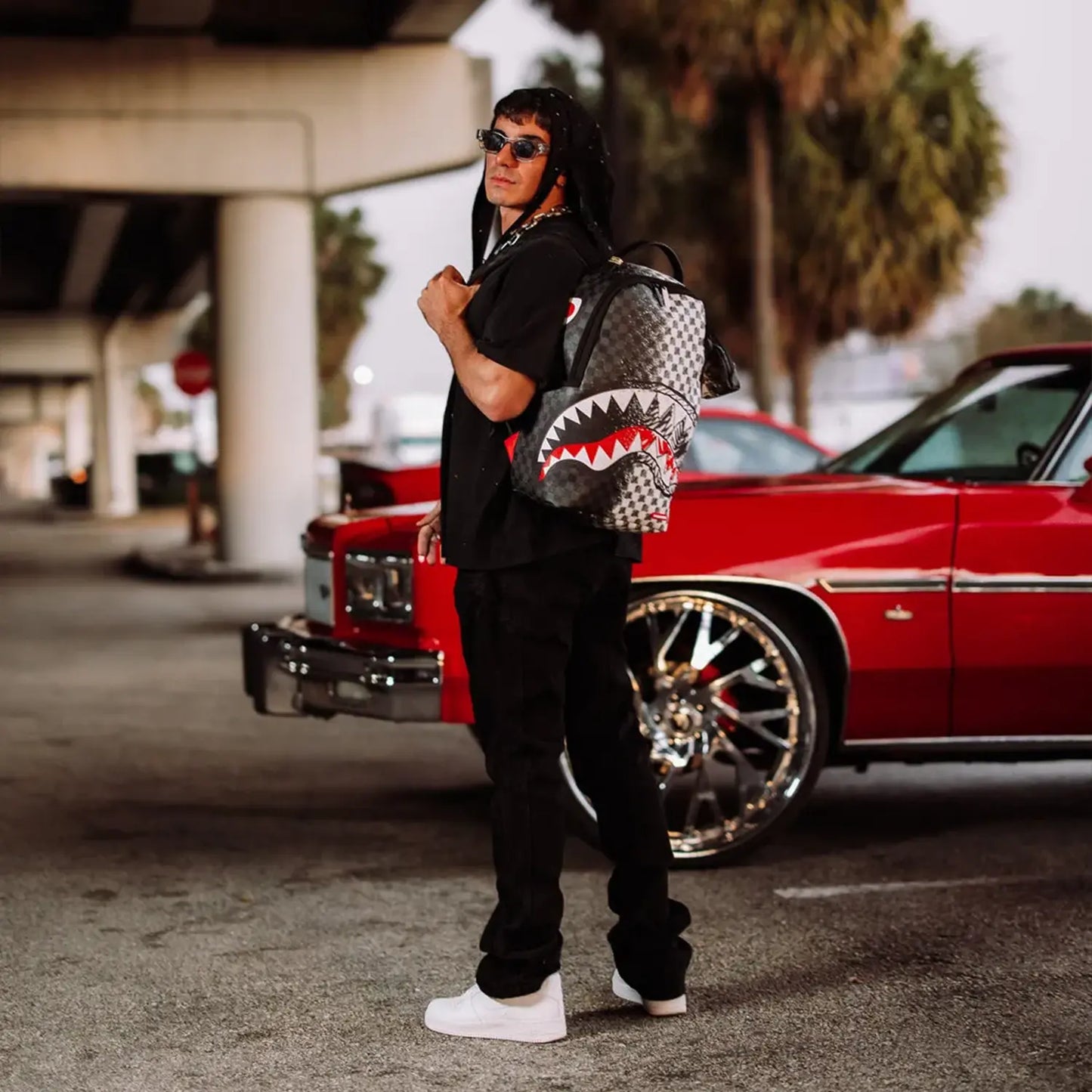 Scribble Dribble Check Backpack