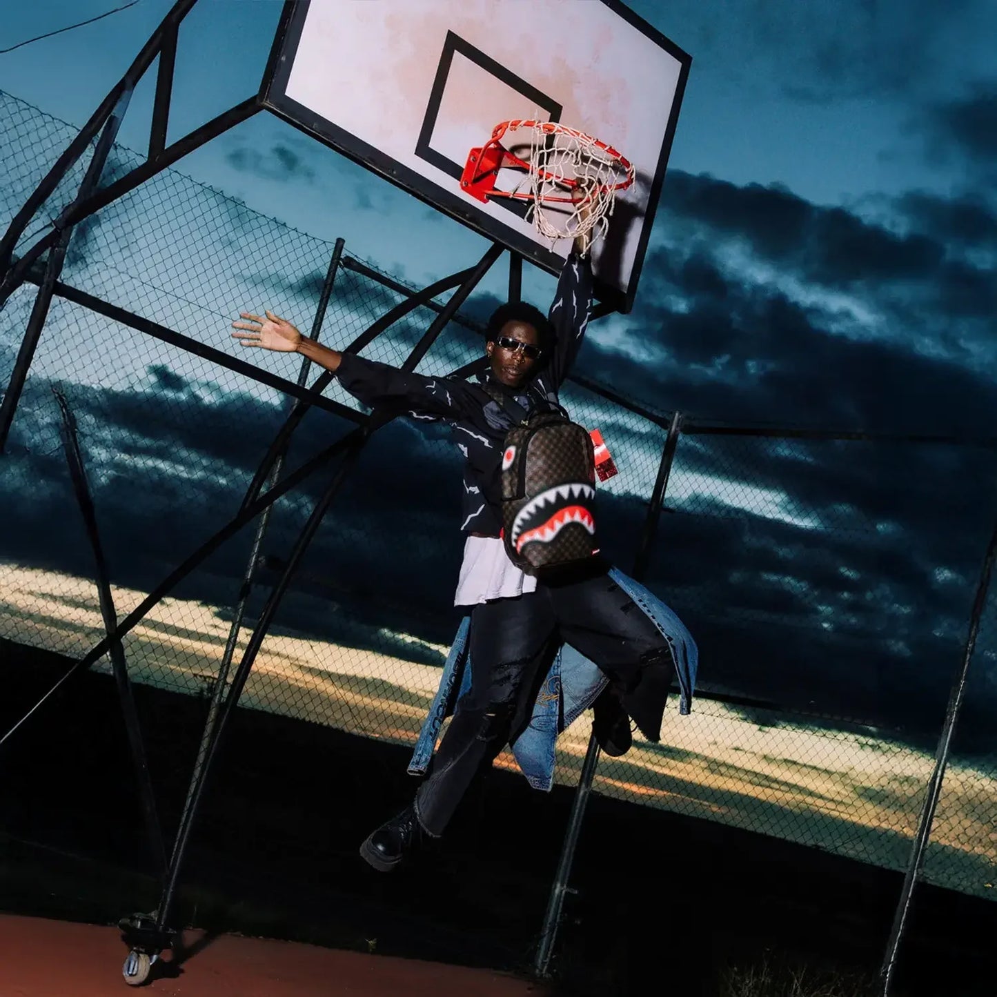 Sharks In Paris Blur Effect Backpack