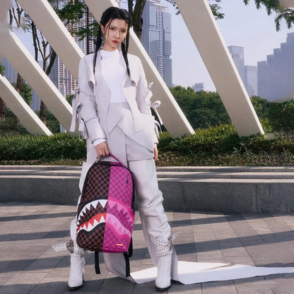 Split Sip Pink Check Dlxsv Backpack