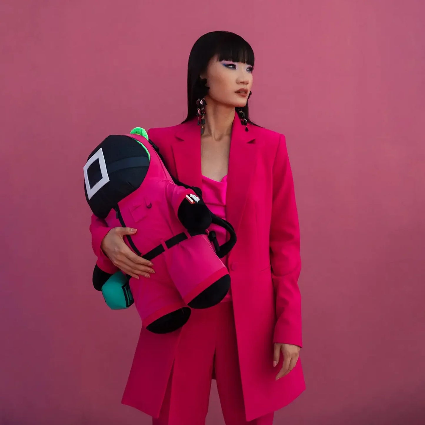 Squid Game Pink Soldier Bear Backpack