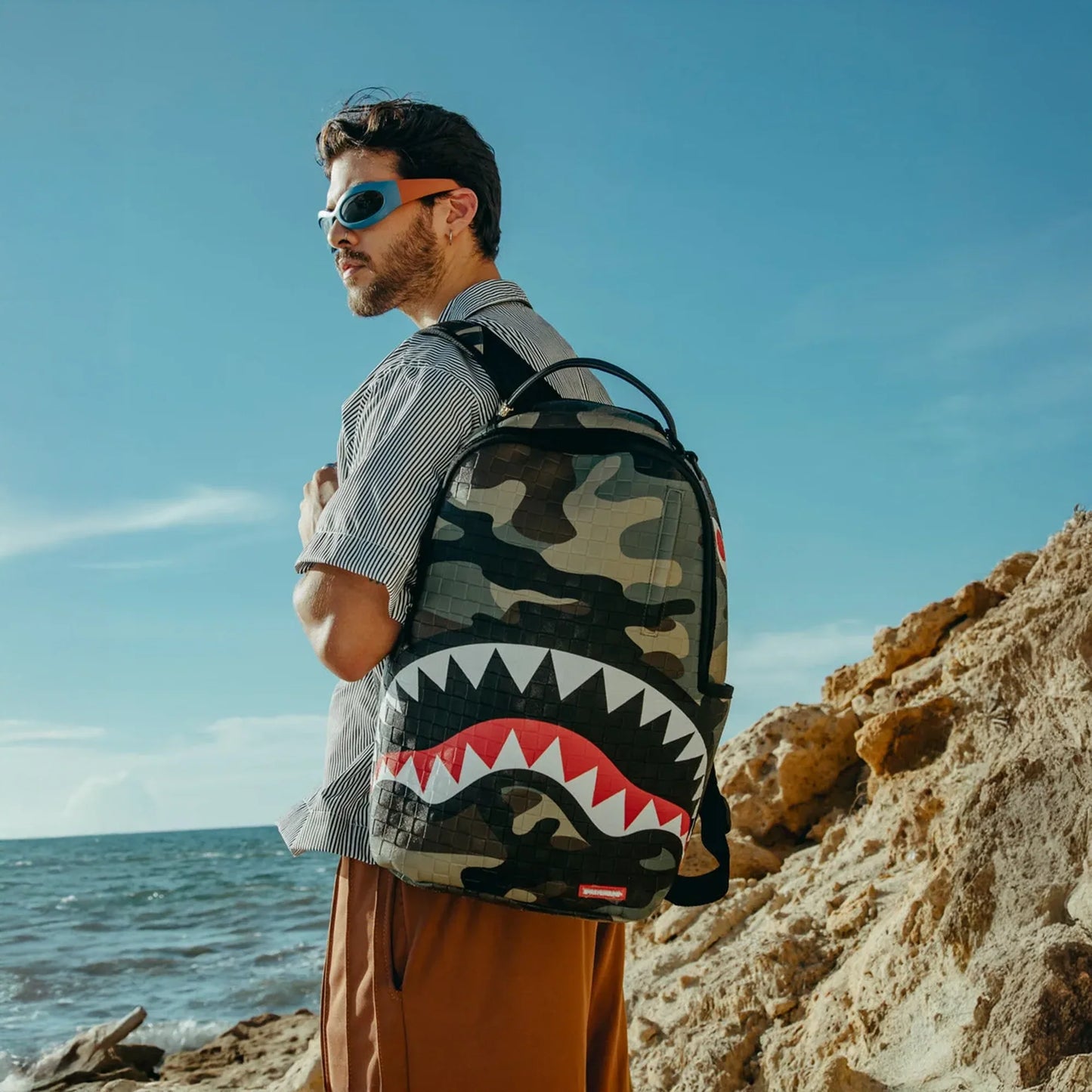 Woodland Camo Check Backpack