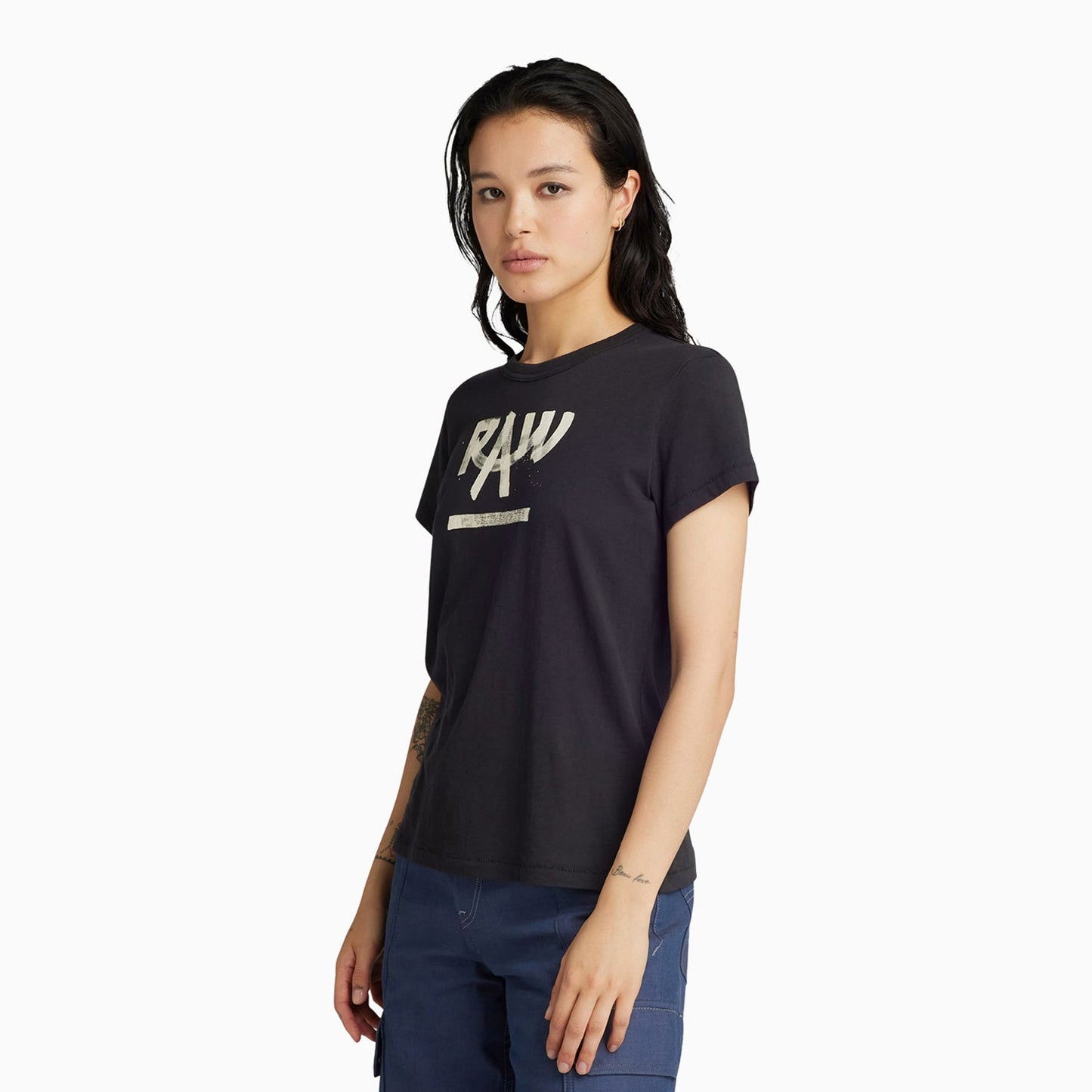 Women's Calligraphy Graphic Short Sleeve T-Shirt