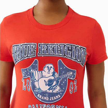 Women's Buddha Crystal Crew T-Shirt