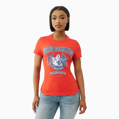 Women's Buddha Crystal Crew T-Shirt