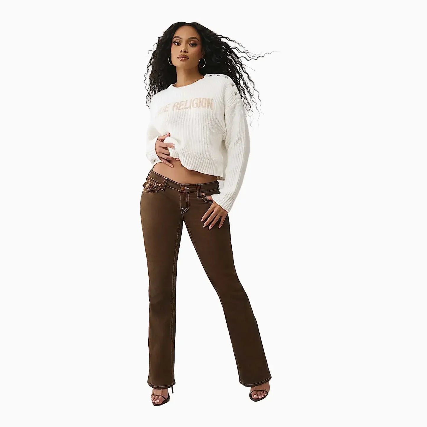 Women's Convertible Cold Shoulder Sweater