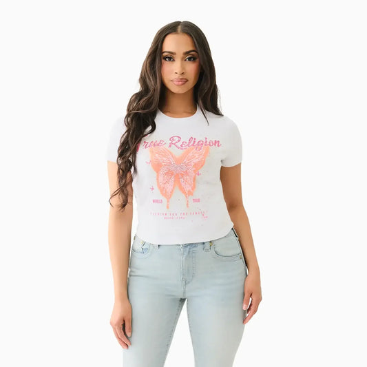 Women's Crystl Butterfly Baby T-Shirt