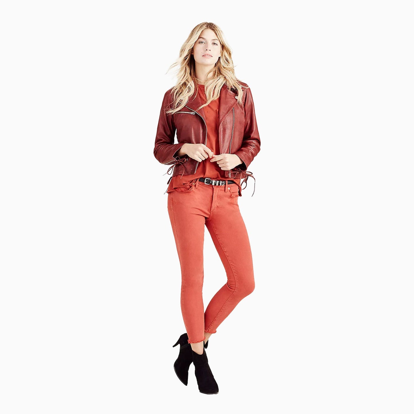 Women's Halle Mid Rise Skinny Crop Jean Pant