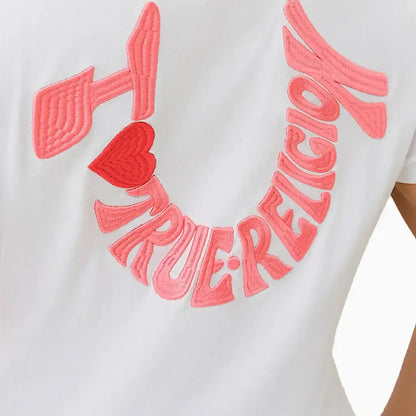 Women's I Love True Religion Embroidered Short Sleeve T-Shirt