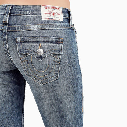 Women's Skinny Flap Ripped Jean Pant