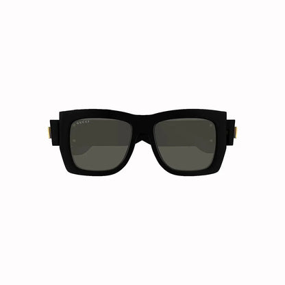 Women's Gucci Shiny Black Rectangular Sunglasses