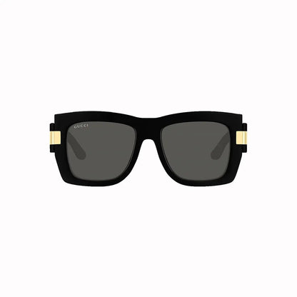 Women's Gucci Shiny Black Rectangular Sunglasses
