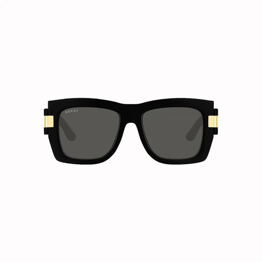 Women's Gucci Shiny Black Rectangular Sunglasses