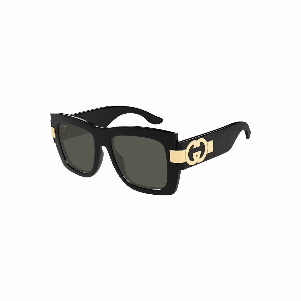 Women's Gucci Shiny Black Rectangular Sunglasses