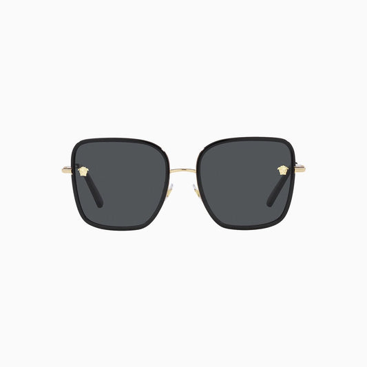 Women's Versace Black Dark Grey Sunglasses